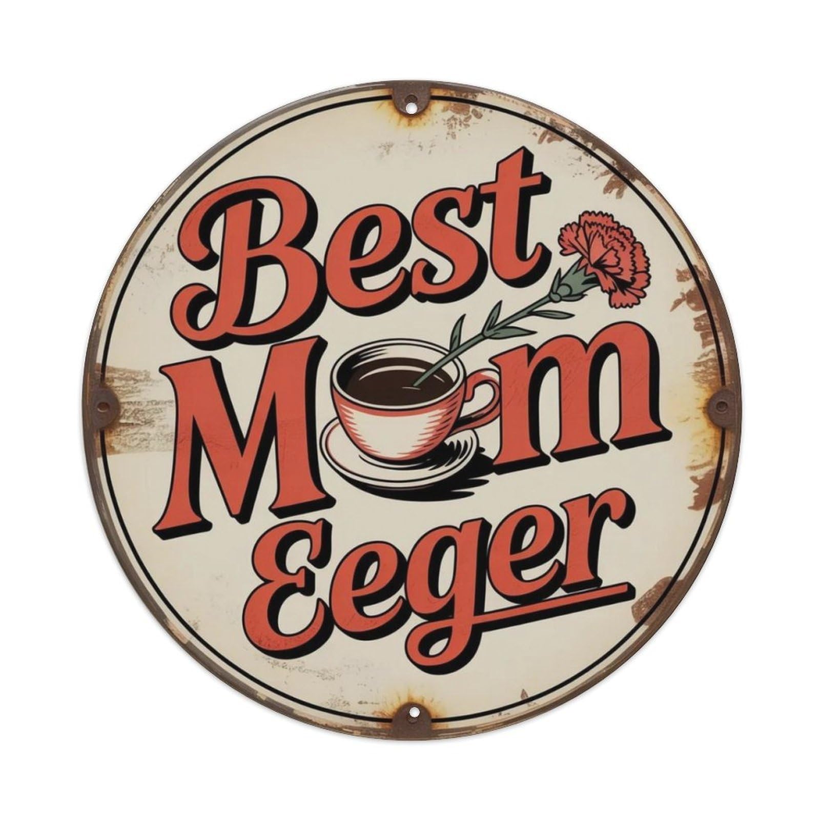 Lvalogy Style Best Mom Ever Metal Tin Sign Plaque