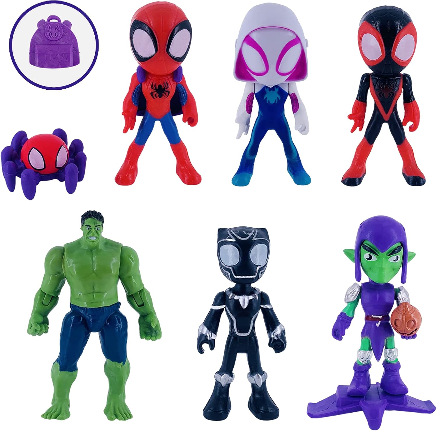SUICRA 7pcs Superhero Action Figures,Preschool Toys