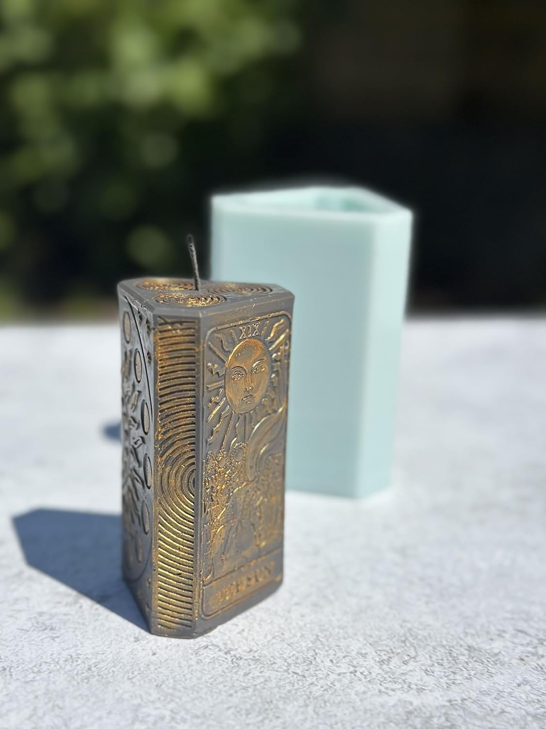 Tarot card molds The Sun candle mold Spiritual candle molds Moon phases candle mold Moon Tarot card mold Altar soap mold Ritual resin mold (Set of both)