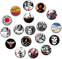 Rock and Roll Button Pin Set(18 Pack,1.5 INCH) Music Punk Band 80s Decoration Gifts Merch Party Supplies Button for Accessories Art DIY Crafts Decor