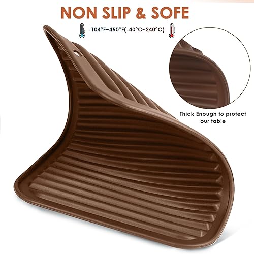 Vista 277 de Alfombrillas salvamanteles de silicona, soportes de silicona para ollas y sartenes calientes, tapetes resistentes al calor para mesas, encimeras
