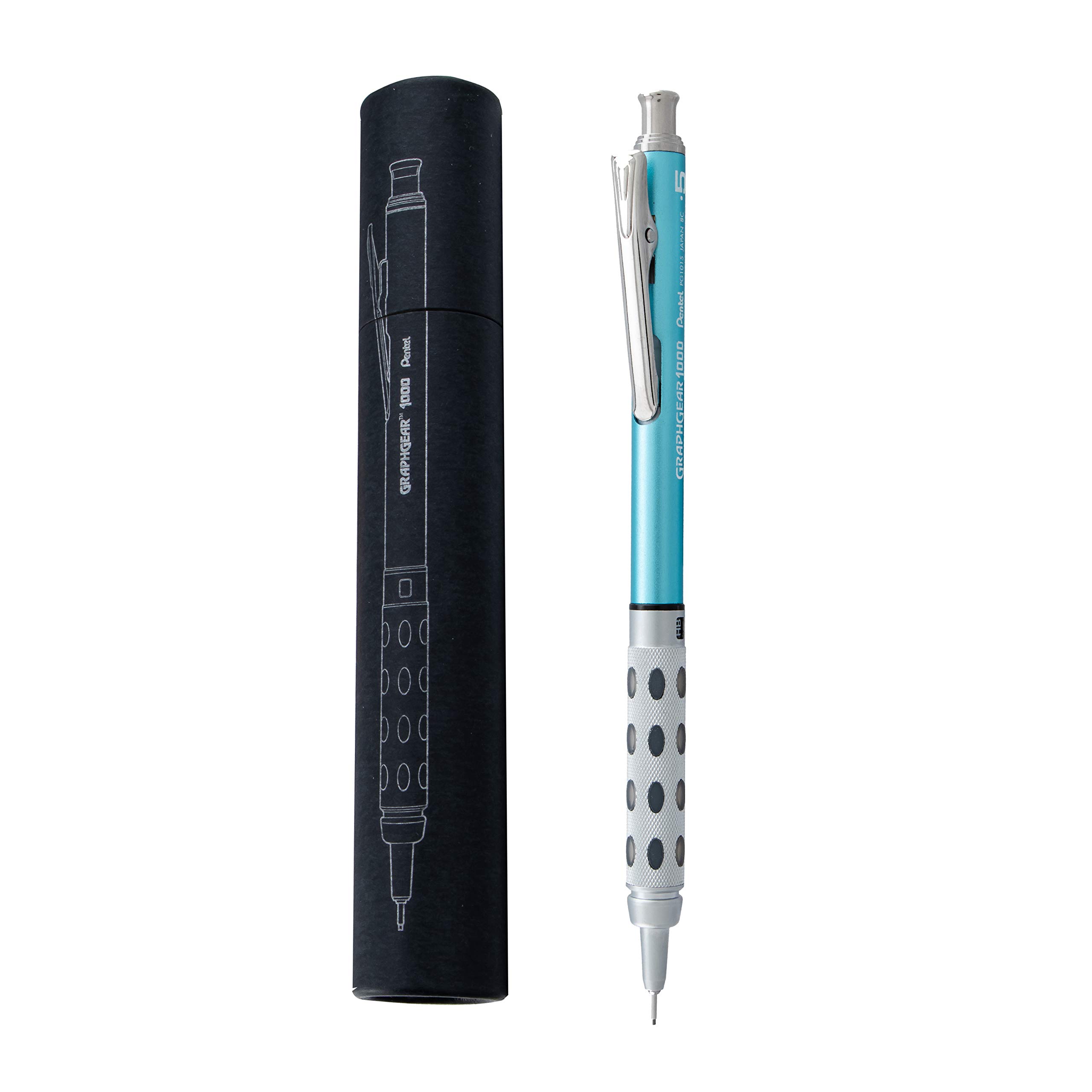 Pentel Limited Edition GraphGear 1000 Colors Mechanical Pencil (0.5mm), Sky Blue Accents, w/Tube