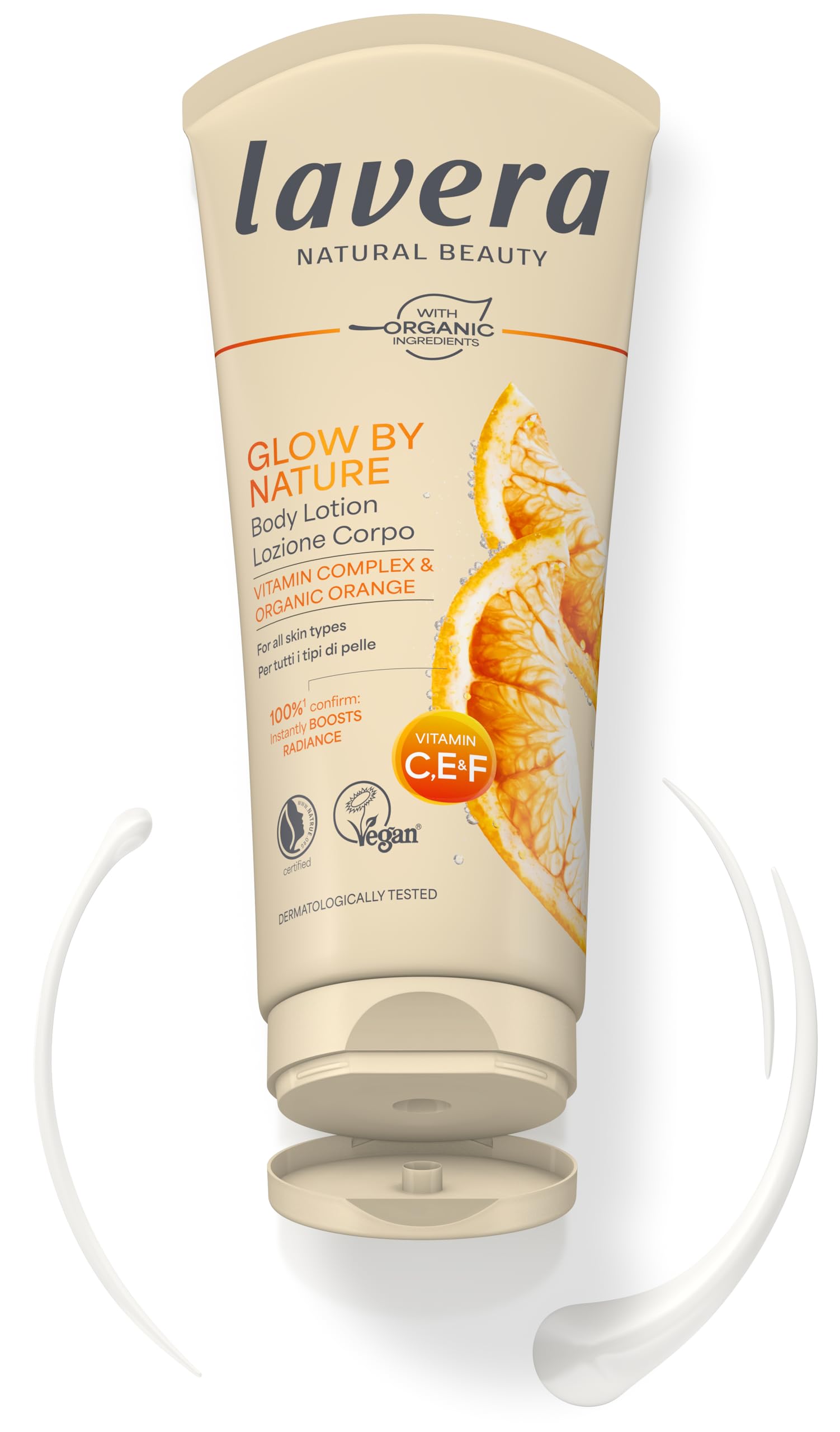 lavera Glow by Nature Body Lotion, 24-hour glow boost, intensive moisture, firms and smoothes the skin, vegan - Image 2