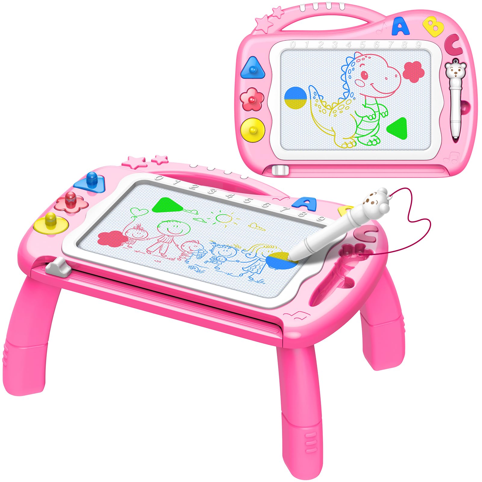 Magnetic Drawing Board Kids Toys for 1 2 3 Year Old Girls Gifts, 1st Birthday Gifts for Girls Educational Learning Baby Toys for 12 3 Year Old Boys Kids Birthday Gift