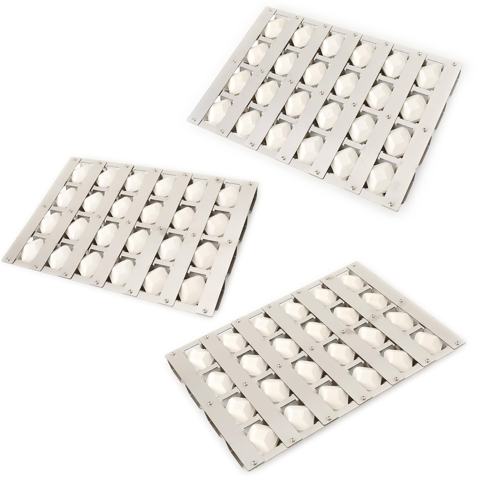 Briquette Tray for Alfresco ALX2 ALX2-30 ALX2-42 ALX2-56 Grill Replacement Parts for Alfresco LX2 ALXE ALXE-30 ALXE-42 ALXE-56 Heat Plate Flame Tamer with 72 Ceramic Briquettes