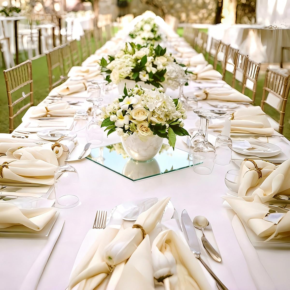 12 Specchi quadrati per decorazioni da tavolo, specchi acrilici senza vetro, piatto candela, specchio quadrato da parete, piastrelle a specchio per decorazioni da tavolo, decorazioni per matrimoni e