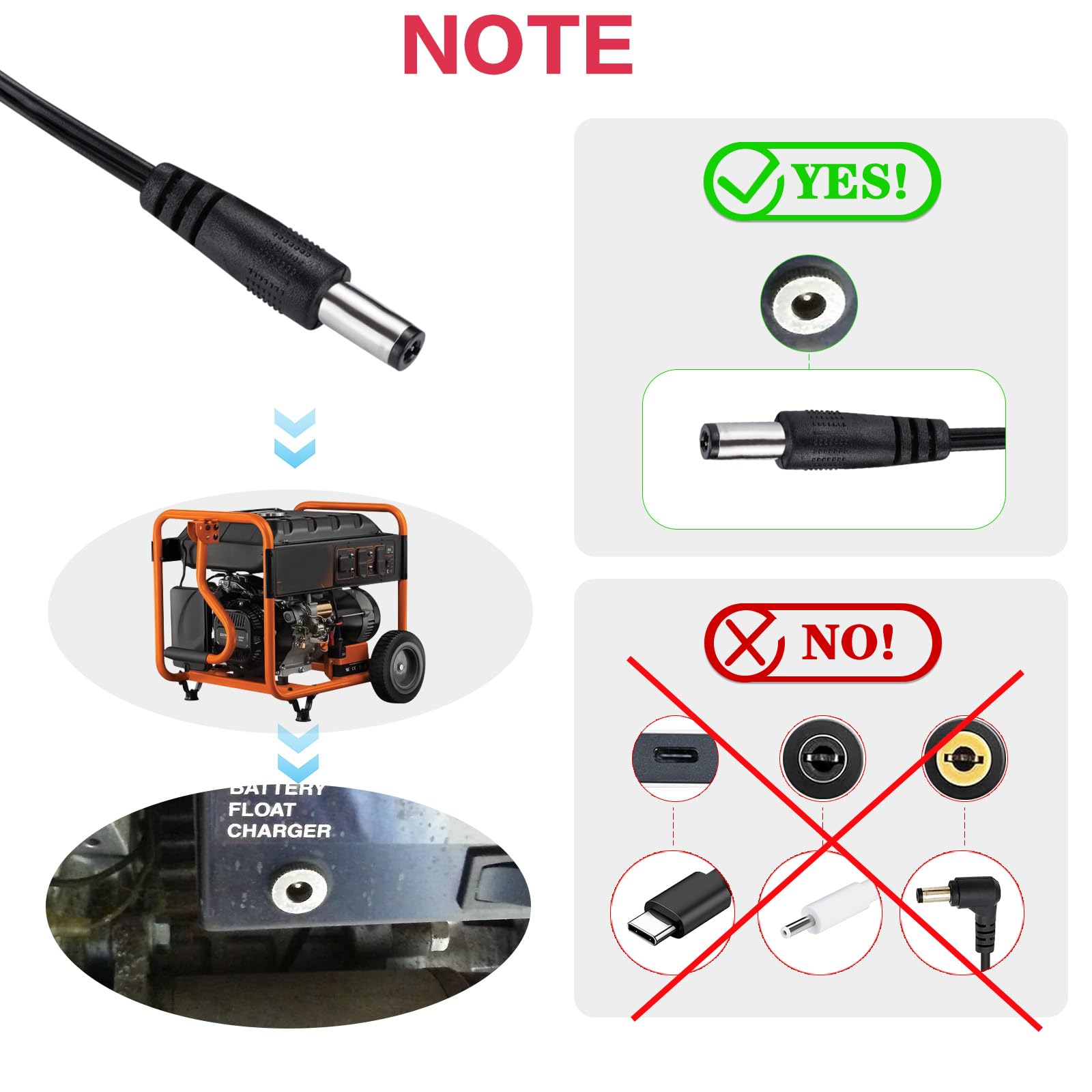 B4177GS Battery Charger for Generac Generator OEM Charging Part (12V 0.75A)