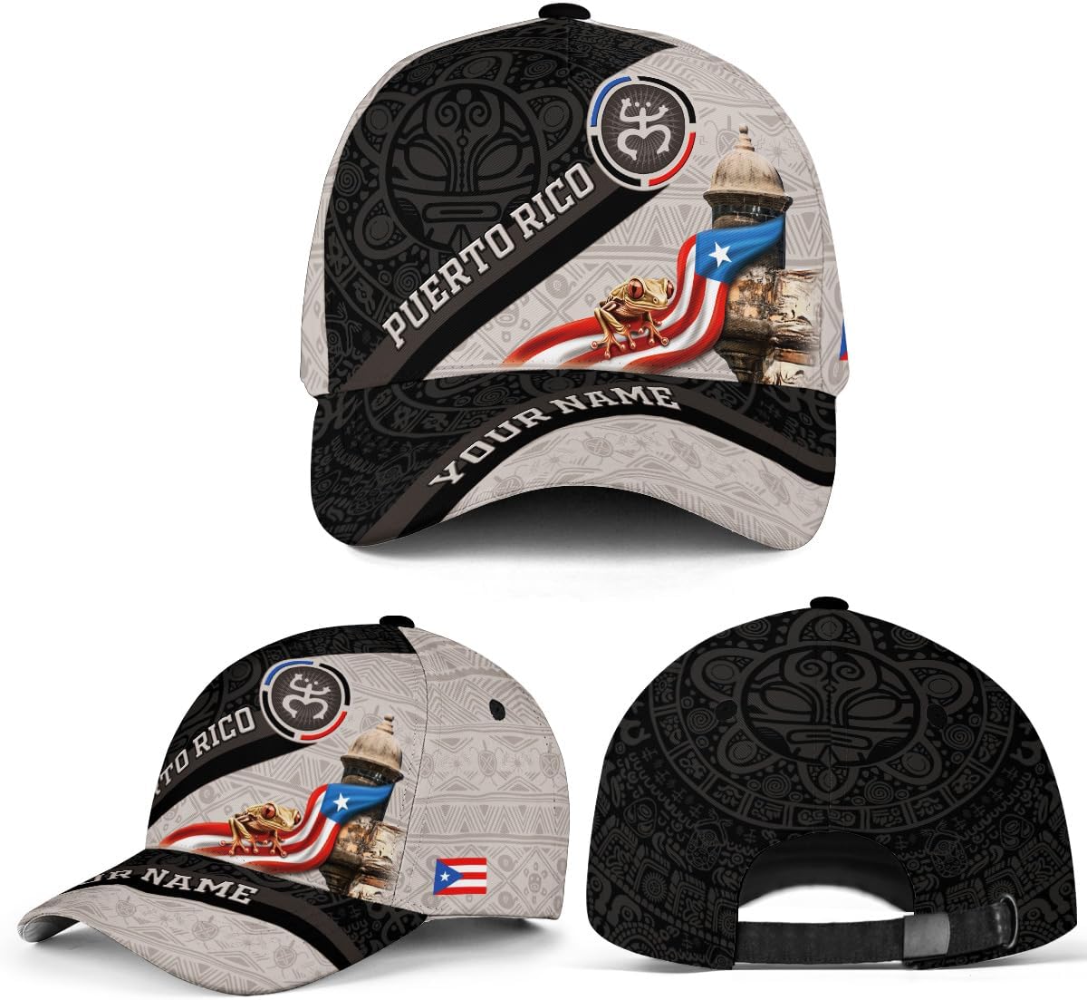 Personalized Puerto Ricans Caps for Men, Custom Name Puerto Rico Baseball Cap, Customized Puerto Rico Baseball Hat