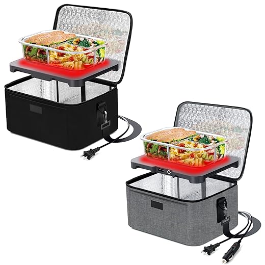 Portable Oven, Portable Food Warmer Lunch Box, 110V Portable Microwave and 3-in-1 Car Food Warmer for Car, Truck, Travel, Work and Home, Aotto Bundle