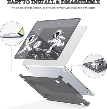 宇宙飛行士 キックプラネット ブラックケース 2026 MacBook Neo 33 cm A3404用