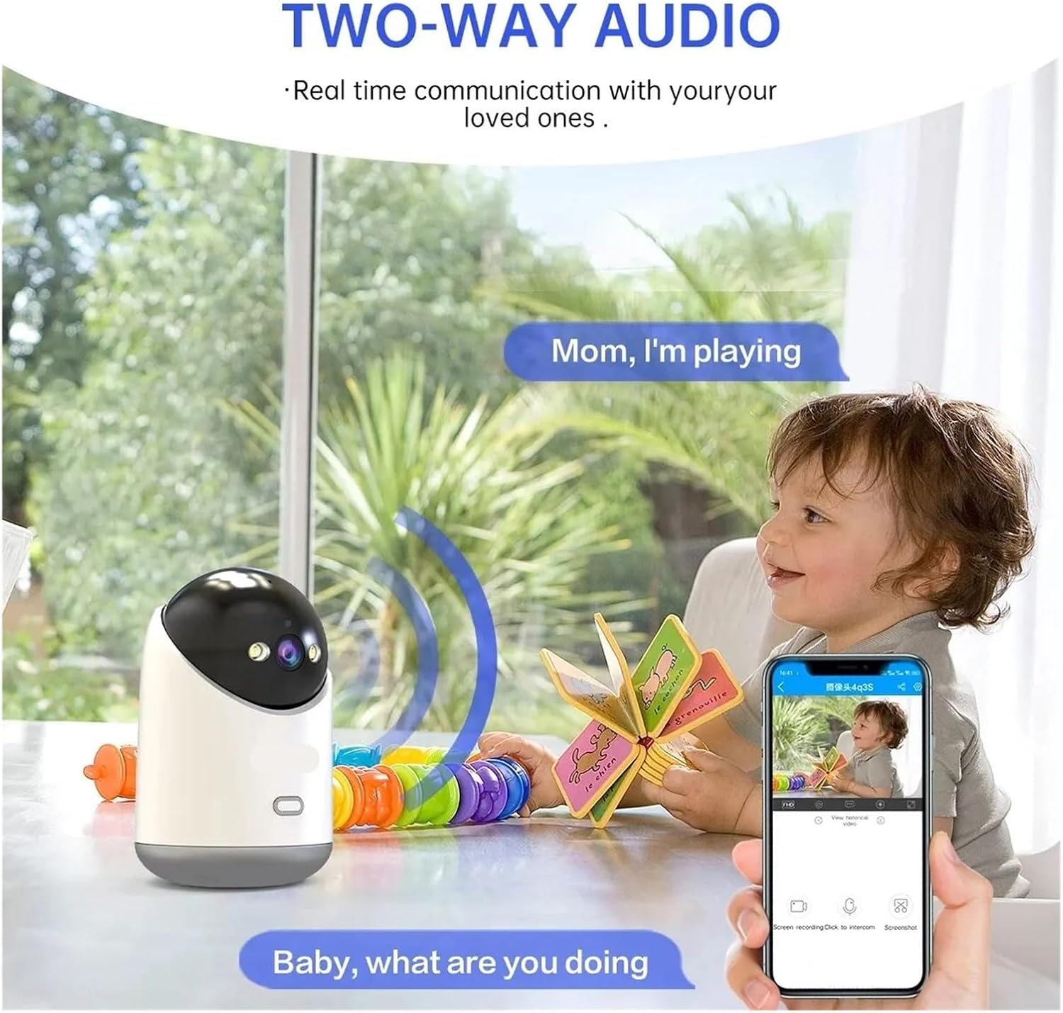 3MP 5G WiFi Smart Mini PTZ IP Camera Indoor Home Wireless Auto Tracking CCTV Surveillance Camera Security Baby Monitor