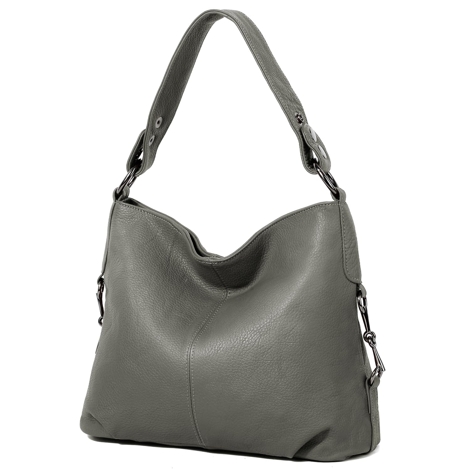 YALUXE Genuine Leather Shoulder Bags Stylish Hobo Handbags Purses Crossbody Bags for Women | Genuine Leather, Stylish: Grey 2.0