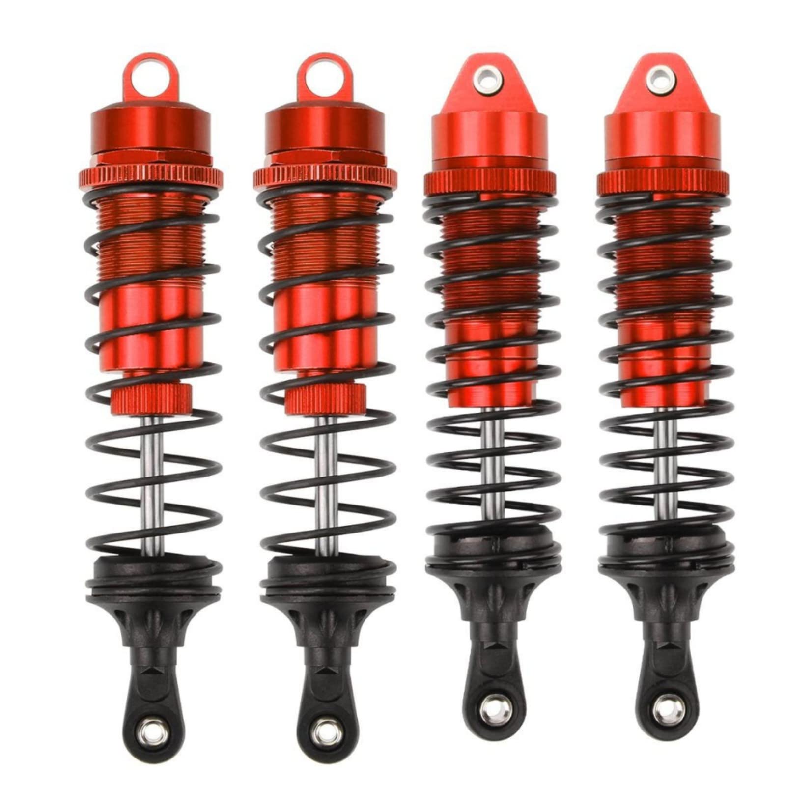Rcawd RC Shocks Upgrade Parts for 1/10 Arrma Senton 4X4 Granite 4X4 Vorteks 4X4 Arrma Bigrock 4X4 Typhon 4X4 RC Truck,4PCS Full Aluminum Front Rear Big Bore Hops Up,Replace AR330550 AR330551 Red