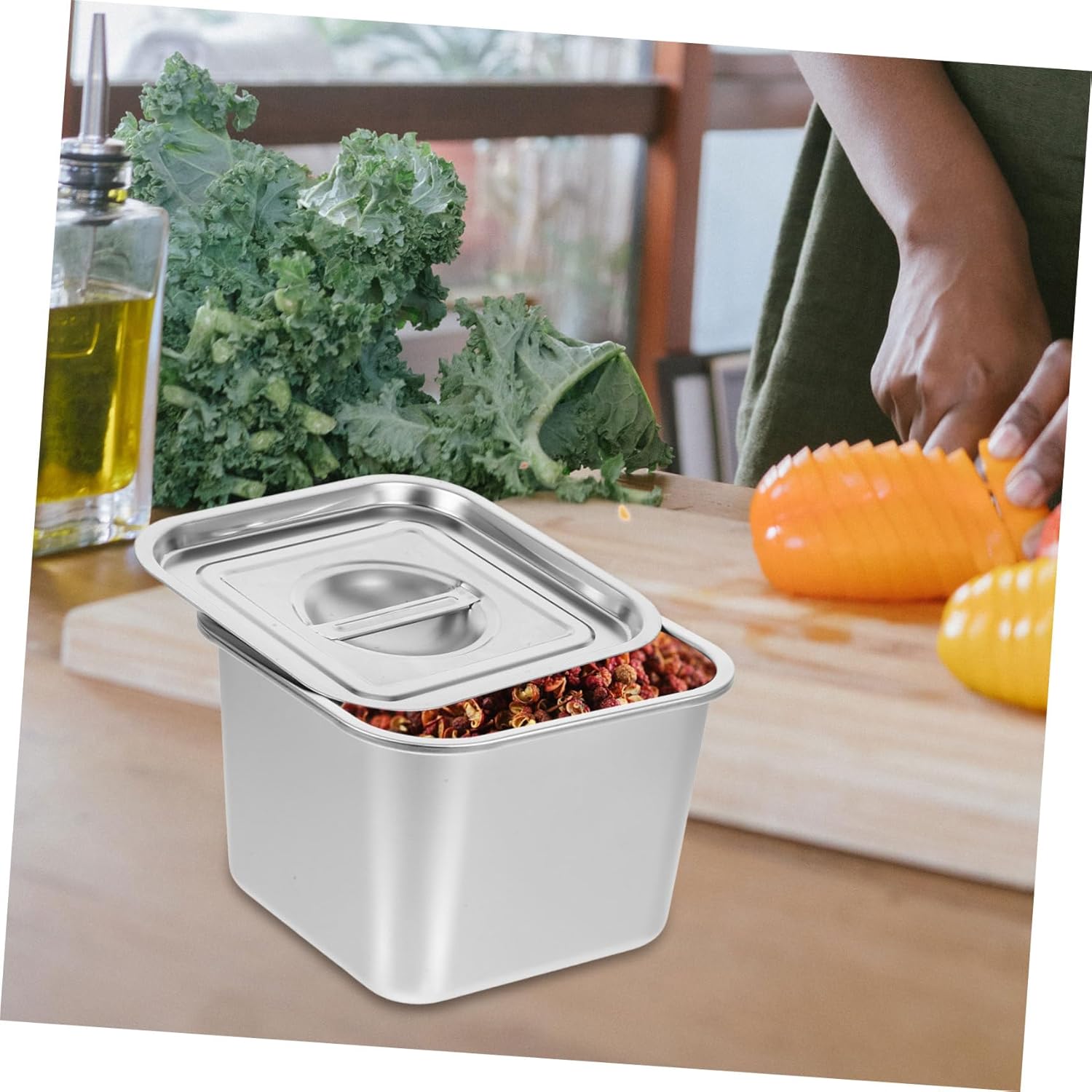 4pcs Stainless Steel Seasoning Jar with Lid Condiment Pot for Salt Pepper Paprika More Capacity Kitchen Storage Container for Organized Spices Easy to Use Design