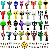 VbStar Mini Character Figures Set: 35 Colorful Cartoon Creatures, Collectible Phase 1 & 2 Action Figures for Kids & Collectors