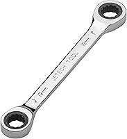 Vista 8 de Jetech Juego de 4 llaves de trinquete de extremo de caja doble, 72 dientes, llaves de engranaje de trinquete CR-V, llave de engranaje resistente