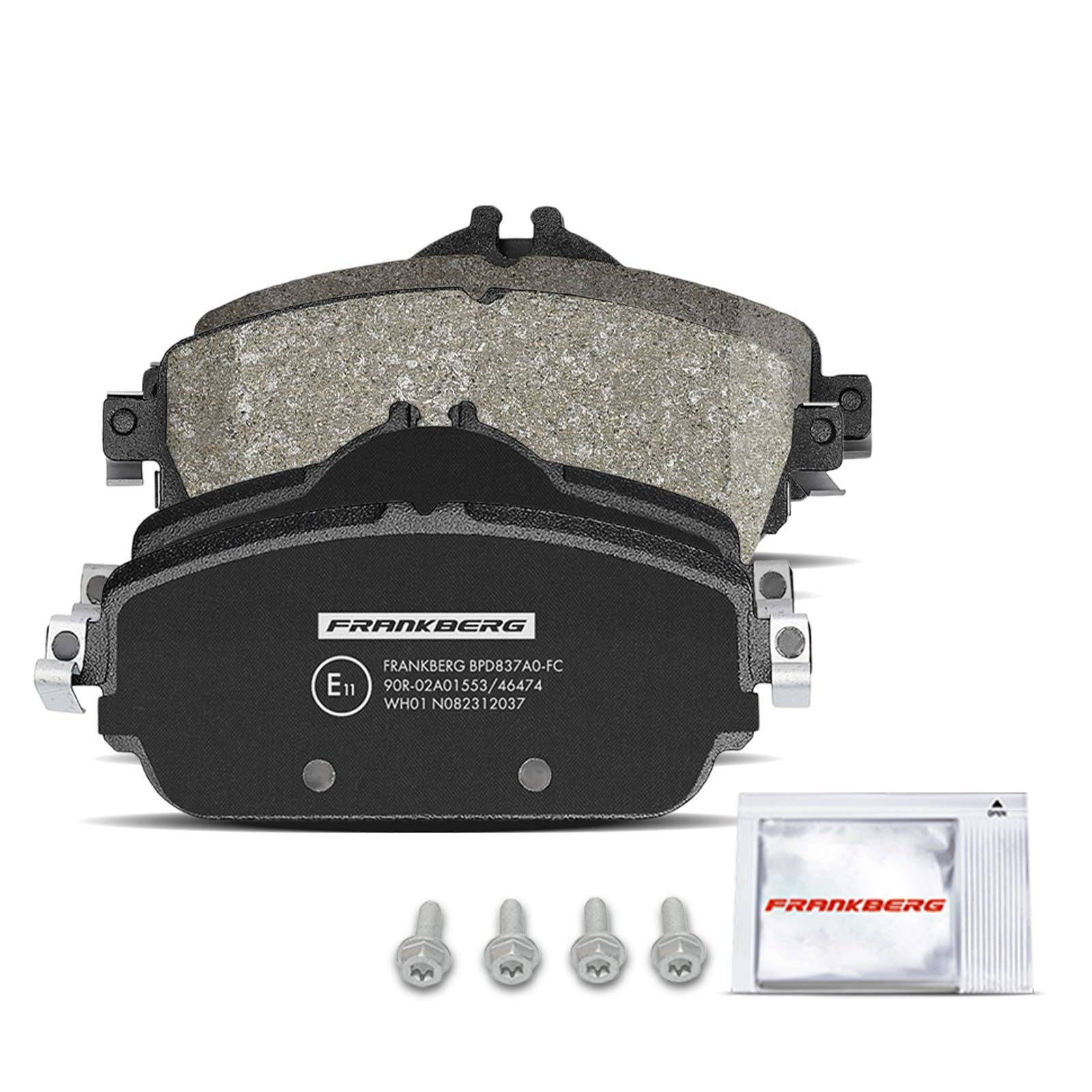Frankberg Bremsensatz inkl. 2x Bremsscheiben + 4x Bremsbeläge Vorne Kompatibel mit C-Klasse T-Model S205 C-Klasse W205 C-Klasse Cabriolet A205 Replace# 0004208700