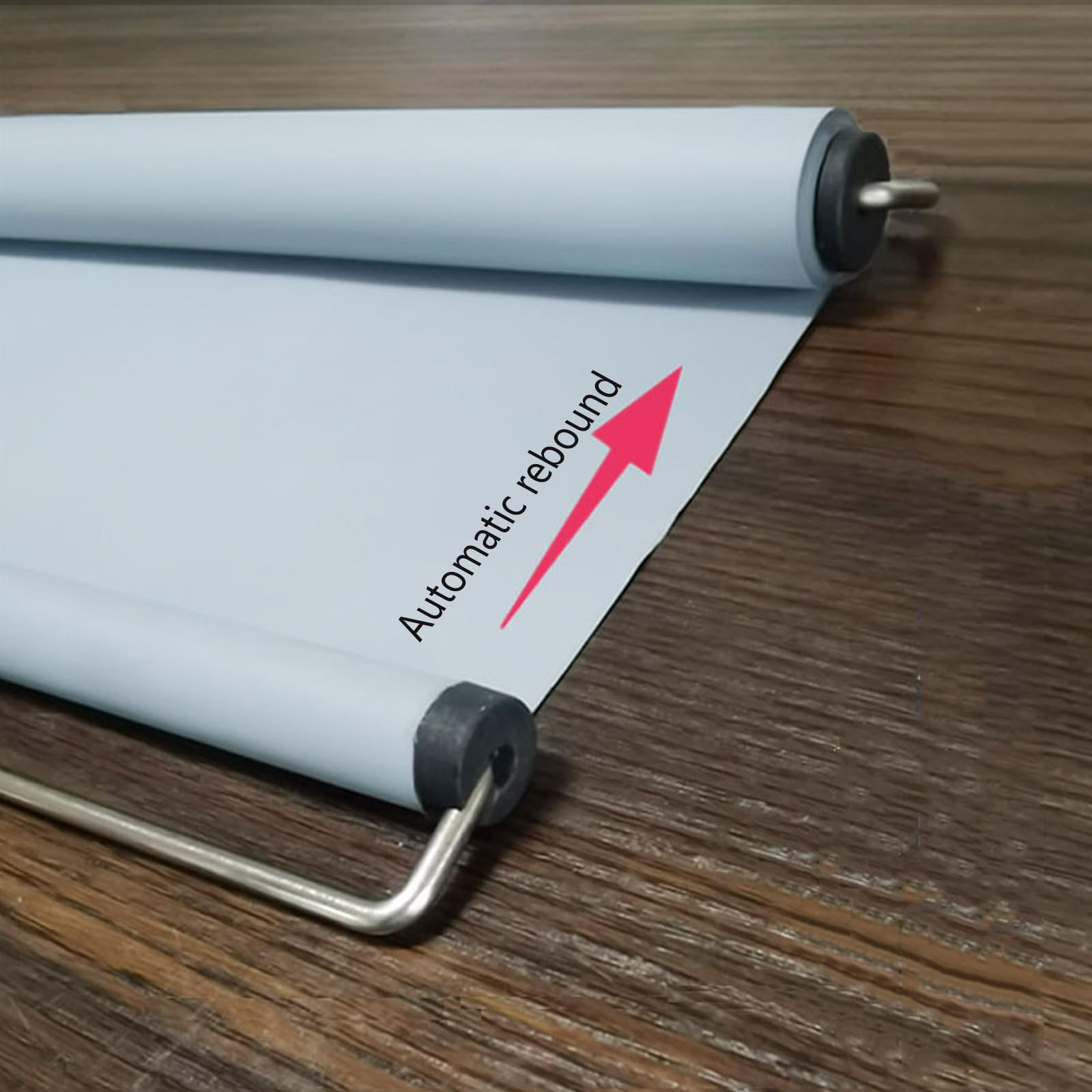 Store enrouleur occultant de qualité supérieure - Rétractable à ressort pour bureau et chambre à coucher - Installation facile sans adhésif - 80 cm de hauteur - Solution économe en énergie de blocage