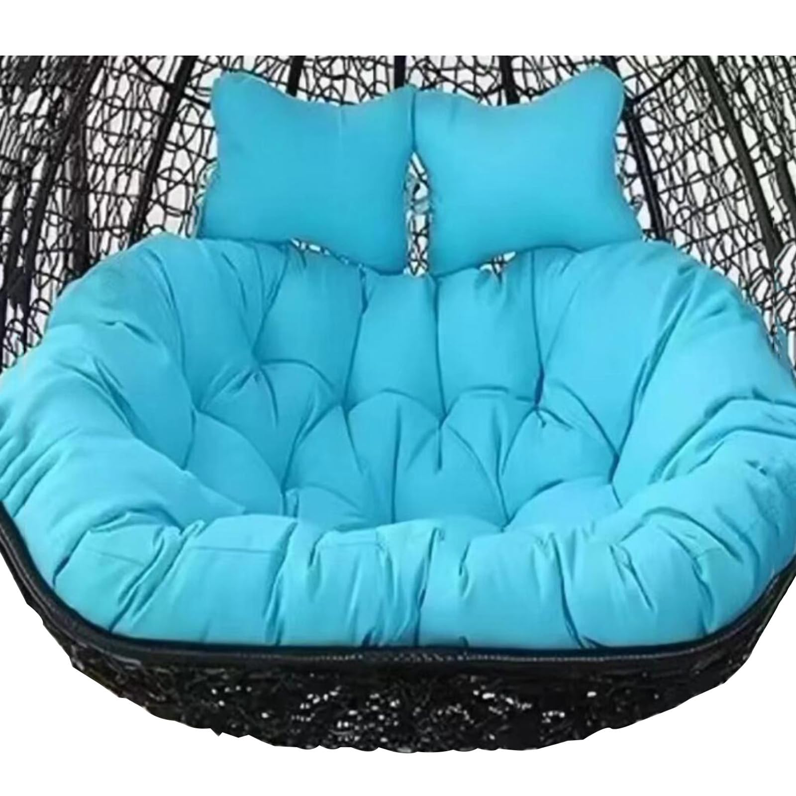 LSyySy 2 Seater Egg Chair Swing Cushion Outdoor, 2 Person Hanging Egg Chair Cushion, Double Hanging Basket Chair Cushion, Hanging Hammock Chair Cushion Replacement (Only Cush