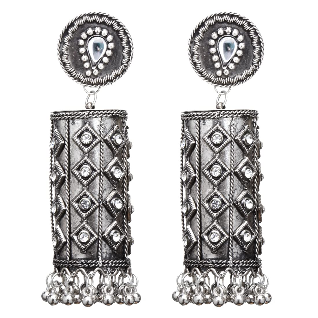 Shining Diva Fashion Latest Stylish Oxidised Long Earrings for Women and Girls (13216er) (B0B9L3RNYQ) Amazon Price History, Amazon Price Tracker