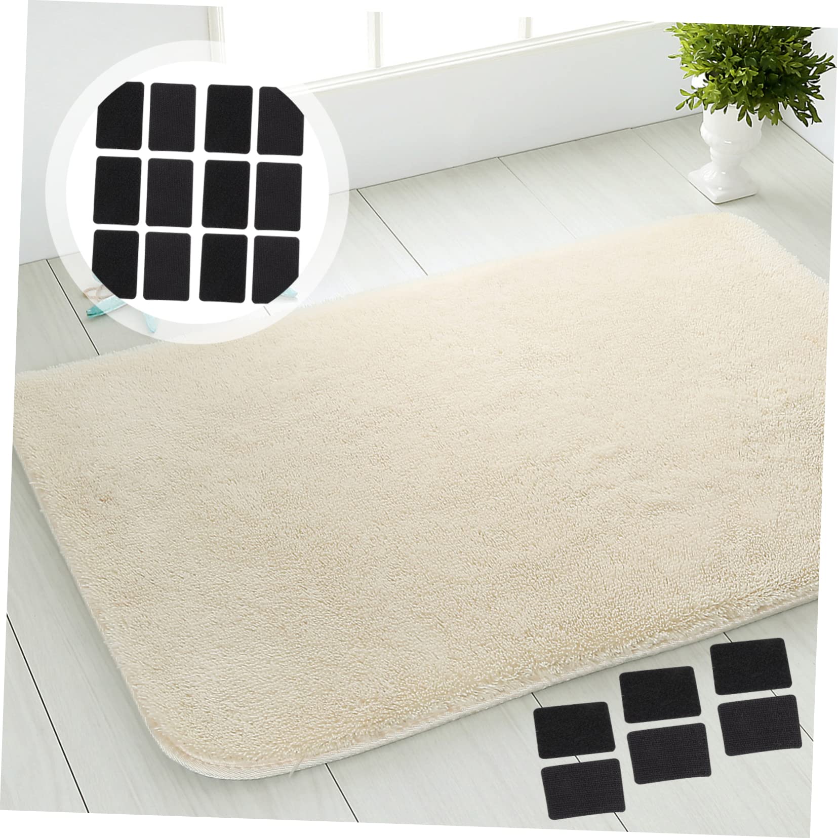 IMIKEYA 48 Pièces Pince à Tapis pour Planchers De Bois Franc sous-Tapis Ruban Adhésif pour Tapis Non Tapis Stickers Tapis Antidérapant pour Matelas Tapis De Sol Coussin Antidérapant PVC