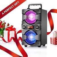 TENMIYA 60W Bluetooth Hangszóró FM Rádióval, Mikrofon és LED Fénnyel 2