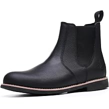 Mens Handmade Classic Chelsea Boots Genuine Cowhide Slip On Fashion Casual
