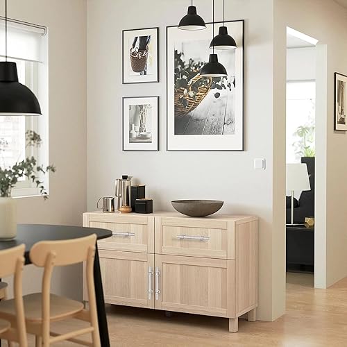 Miniatura 6 de knobelite Paquete de 25 tiradores de gabinete de acero inoxidable de 3.5 pulgadas, manijas de gabinete de cocina de níquel cepillado, pomos para