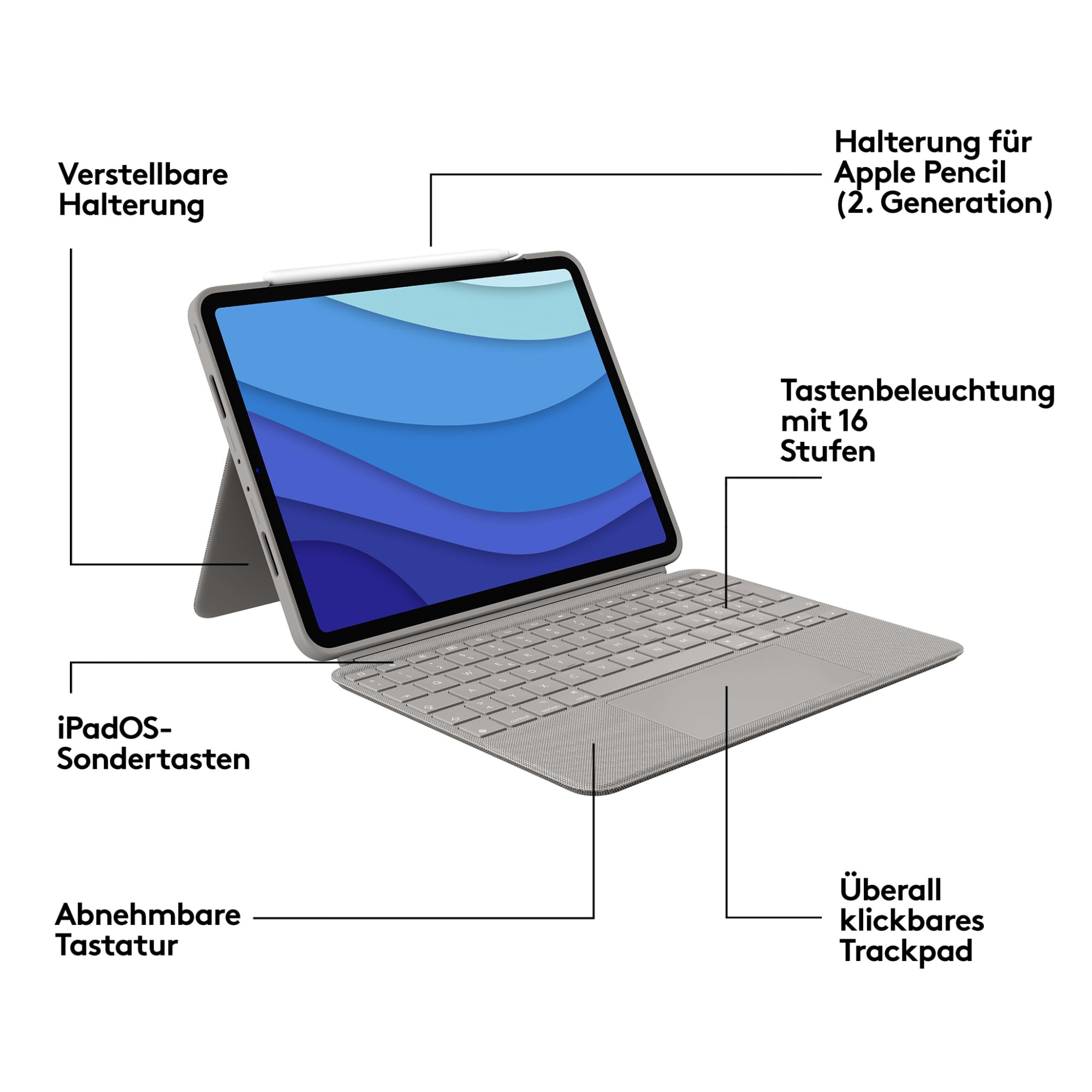 Logitech Combo Touch iPad Pro 11 pouces ( 1ère, 2e, Maroc