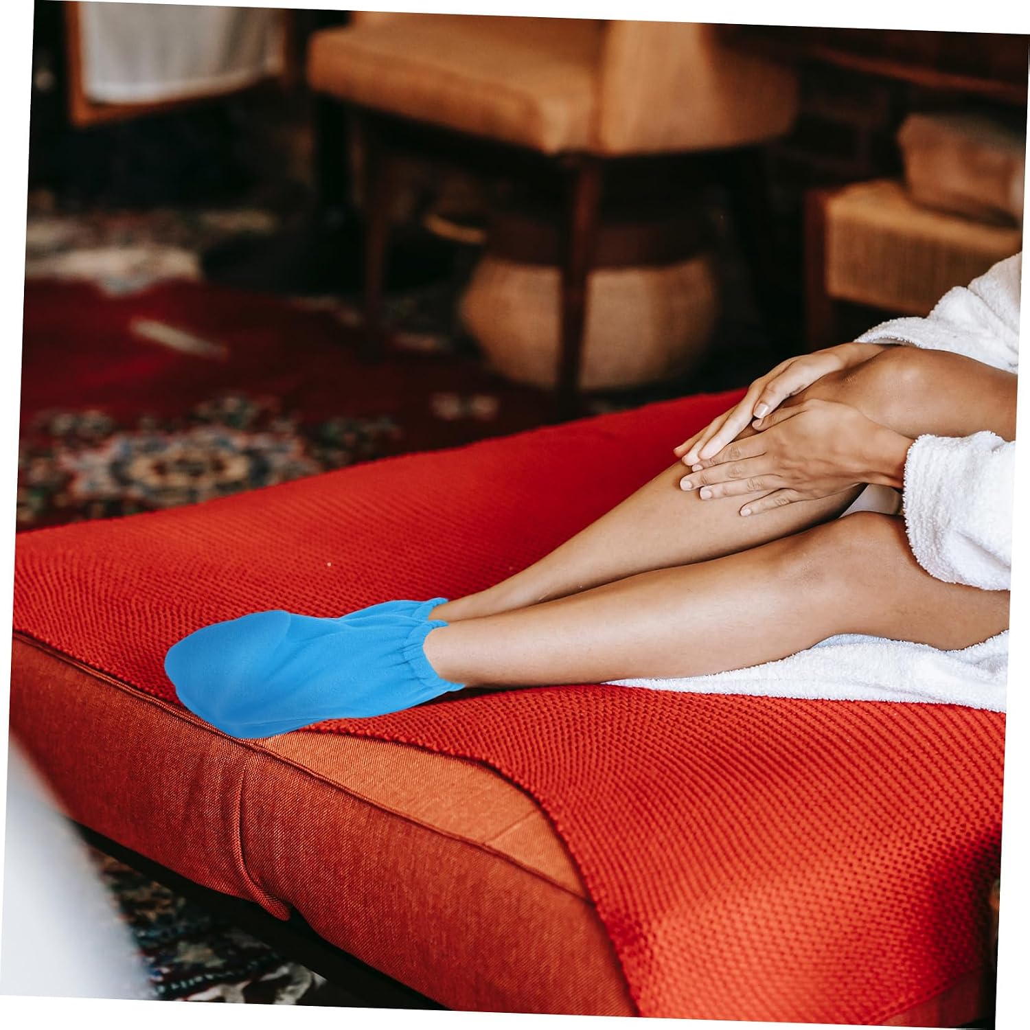 1pair Comfortable Wax Therapy Treatment Foot Covers Moisturizing Foot Wraps for Relaxation and Recovery