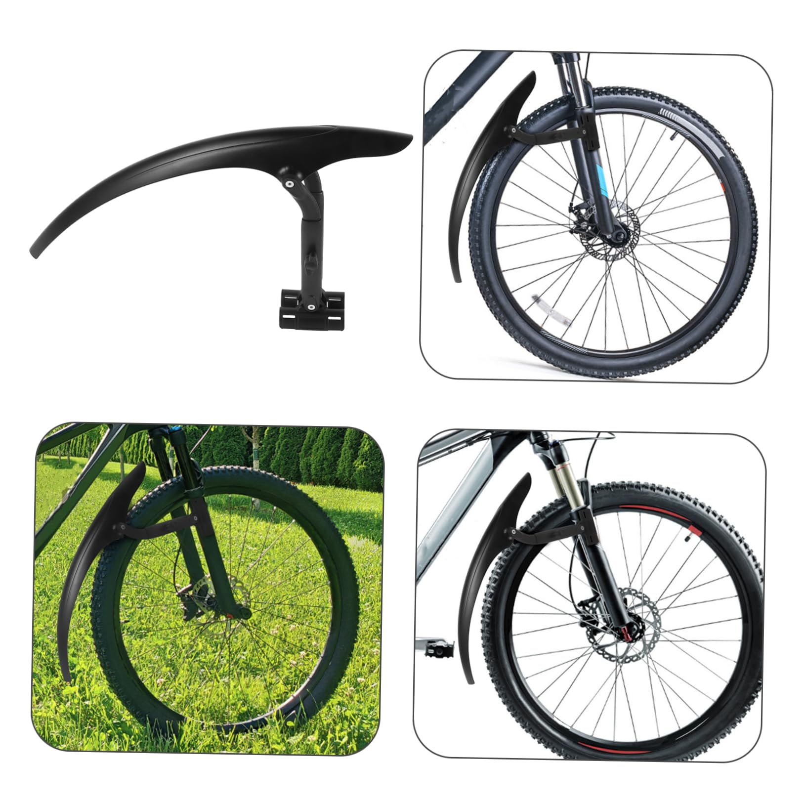 TOYANDONA 1 Juego Guardabarros Delantero para Bicicleta de y Carretera Protección Completa contra Barro Diseño de Secciones Accesorios de Bicicleta Color Negro