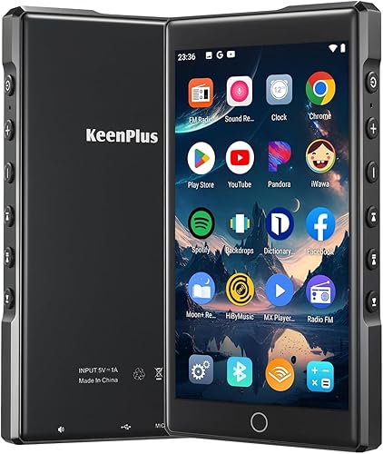 Reproductor MP3 de 144 GB con Bluetooth y WiFi, pantalla táctil FHD de 4.3 pulgadas, panel de aleación de zinc, reproductores de MP4, reproductor de