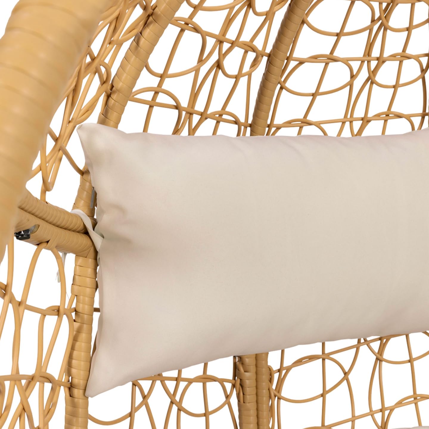 IDMarket - Fauteuil Oeuf Suspendu ajouré Effet rotin avec Coussin écru