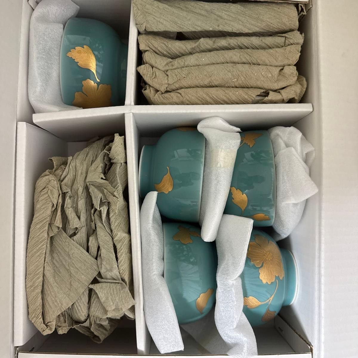 小鉢 5個セット グリーン ゴールド 北一硝子 ブルーグラデーション