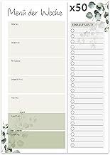 Meal Planner 50 Menu Planner with Shopping List Separating Shopping List - Notepad - A5 - Menu Planner for Family Friends