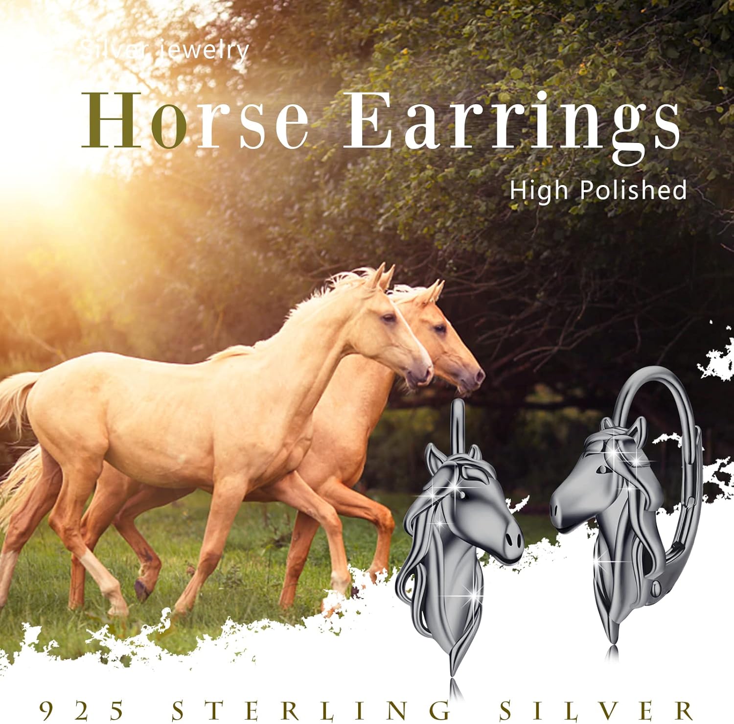 Horse Earrings for Women 925 Sterling Silver Horse Earrings Kentucky Derby Jewelry Gifts for Women - Image 6