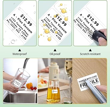 Phomemo 3 Rolls Self-Adhesive Labels for M110/M220 10 x 20 mm 3600 Pieces