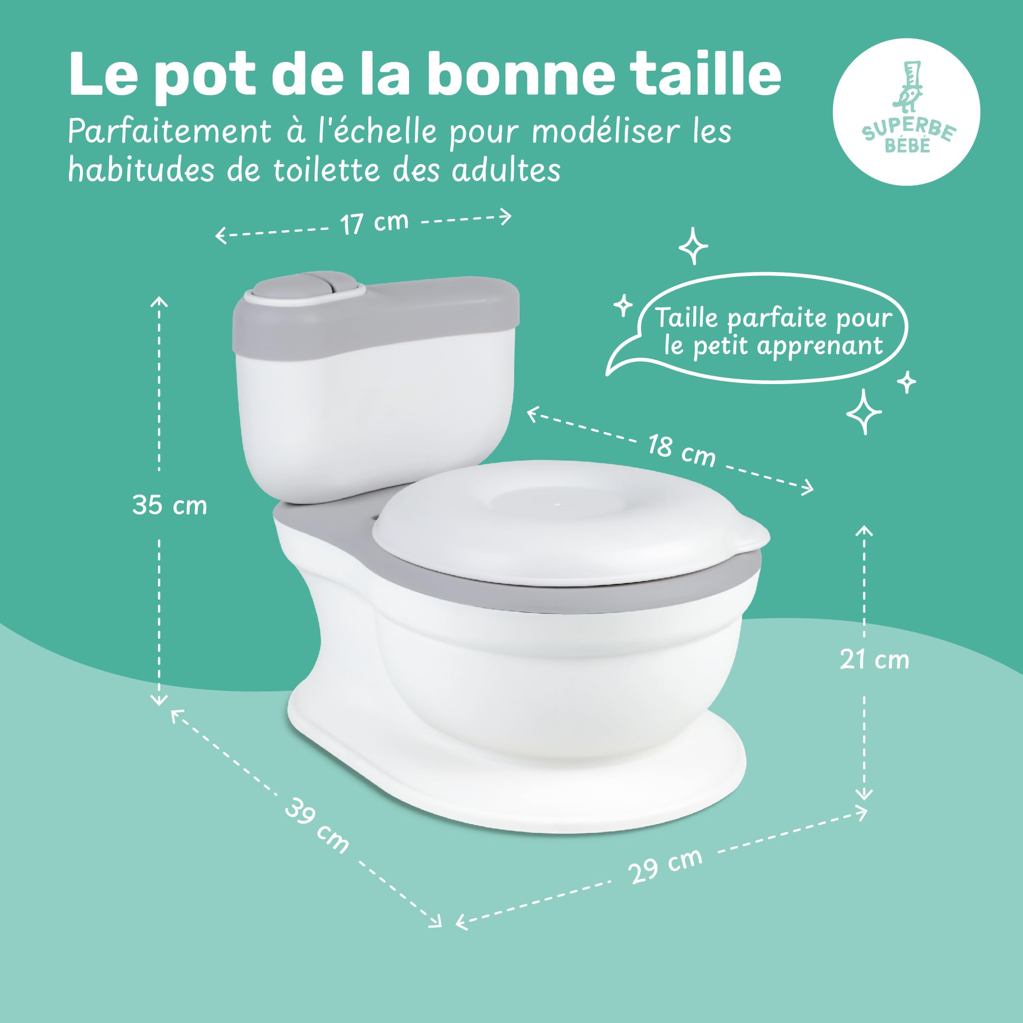 Pot Bébé Toilette Musical Pour Apprentissage De La Propreté - Toilette Bebe & Enfant - Confortable Anti Dérapant Avec Bruit De Chasse & Musique - Pot Amovible - Rehausseur Toilette Reducteur Toilette