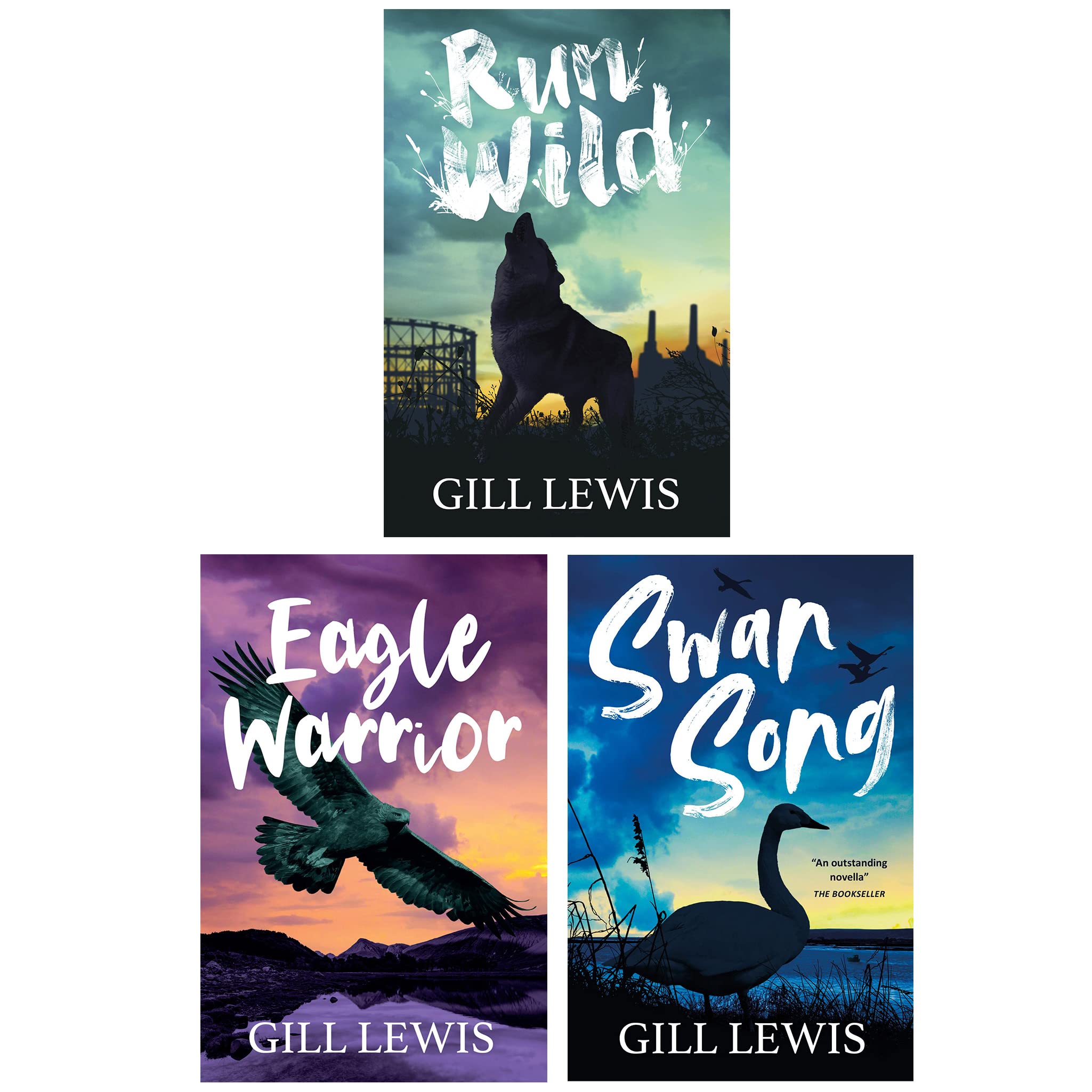 Gill Lewis 3 Books Collection Set (Run Wild, Eagle Warrior & Swan Song)