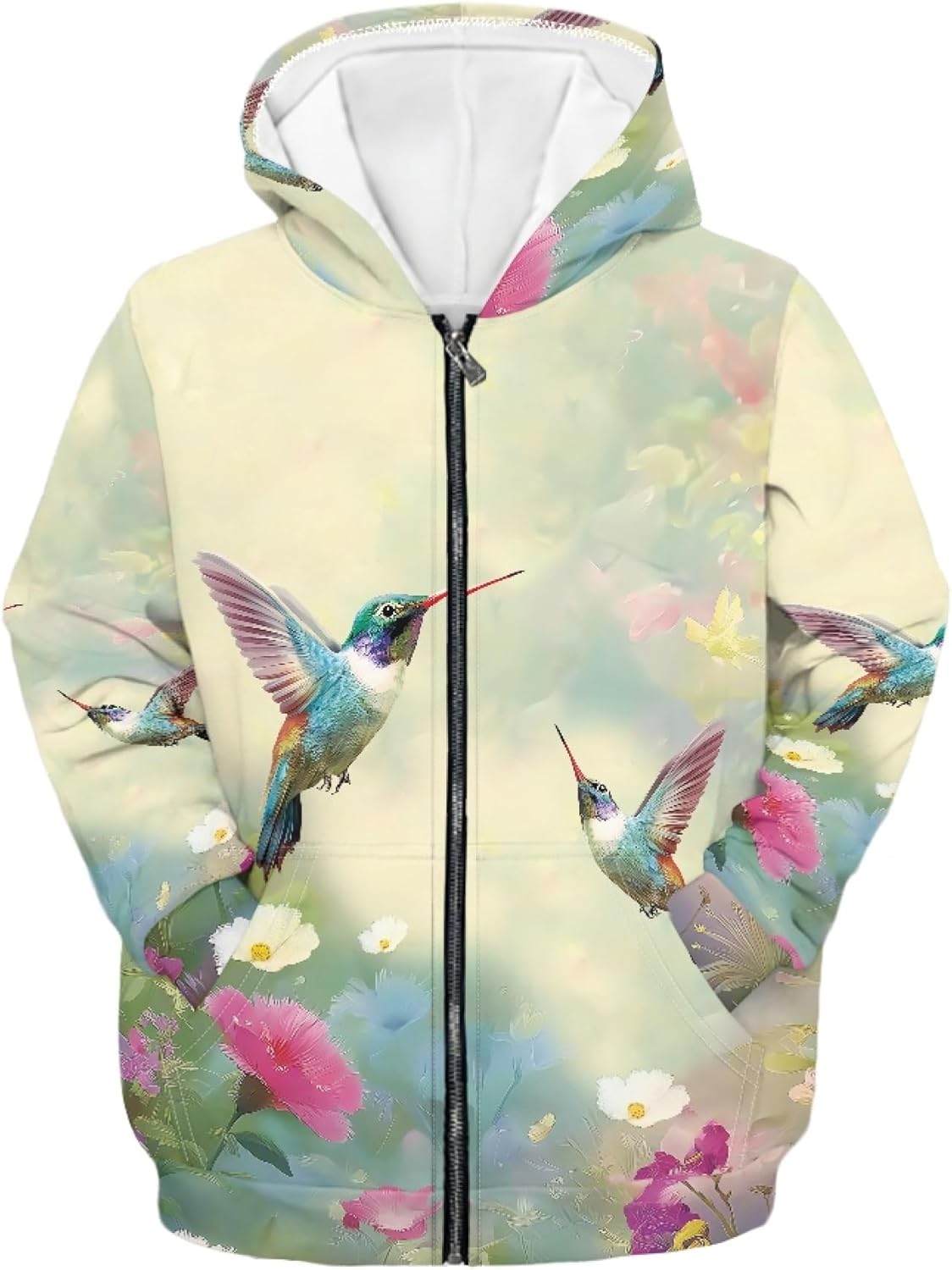 Zip Up Hoodie For Girl Animal Print Long Sleeve Hooded Sweatshirt Lightweight Fall Thin Jakcet Athletic Sweatshirt