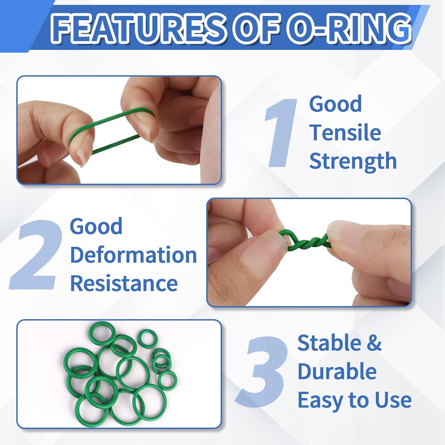 Car A/C Repair Kit: 270pcs AC O Ring Kit & 40pcs AC Valve Core Kit for R12 R134a R22 Refrigeration System with Removal & Install Tool, Air Conditioning Seal Washer Valve Core Assortment Kit