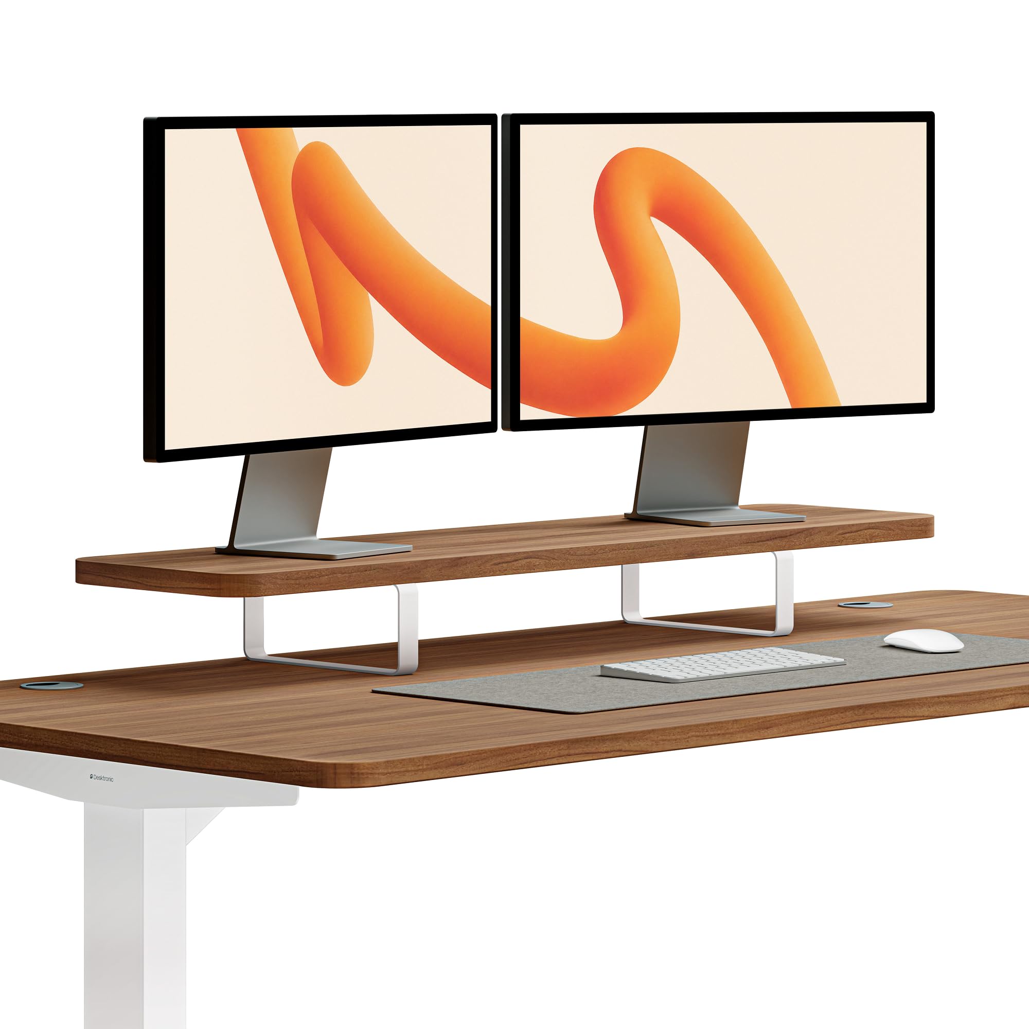 Support Bureau 2 Ecrans Ergonomique Desktronic Ajustement Hauteur 30kg