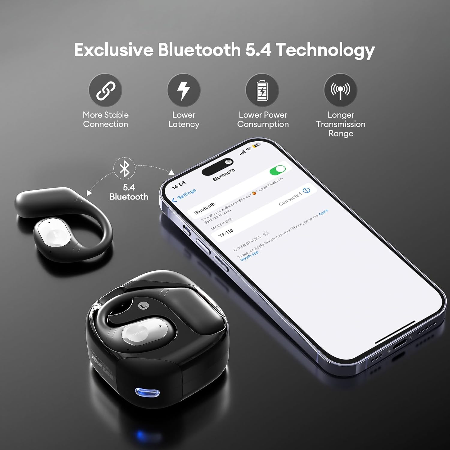 Bluetooth 5.4 Pairing Process for TF-T18 Headphones
