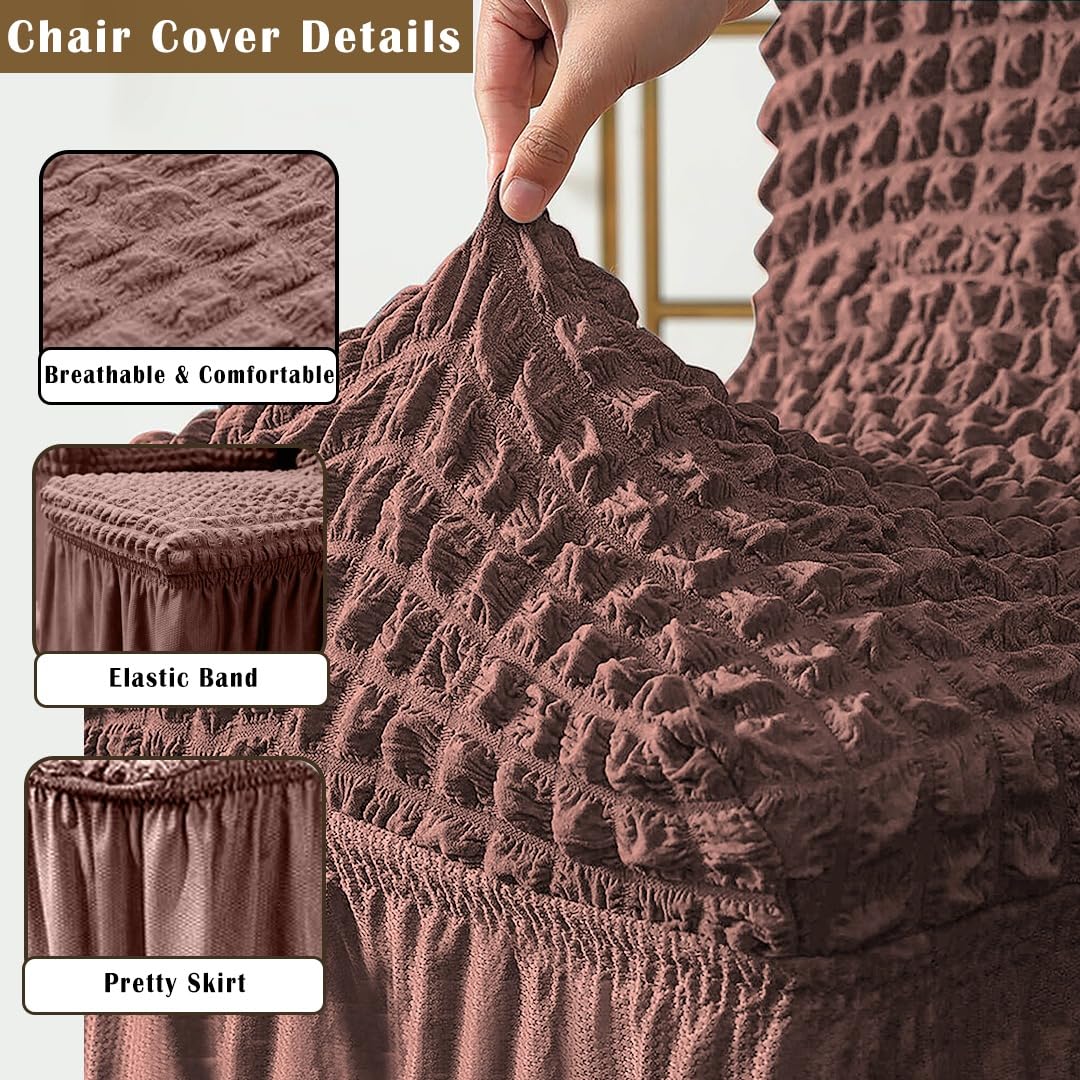 TONY STARK Frill Chair Covers - Elegant Dining Room Style -4 TONY STARK Frill Chair Covers - Elegant Dining Room Style -4