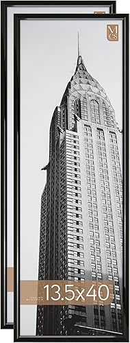 Miniatura 32 de MCS Trendsetter - Marco para póster de película, 27 x 40 pulgadas, color negro, alto brillo, vertical y horizontal, para colgar en la pared, marco