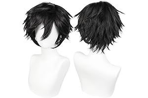 Versatile Black Boy Wig Enhances Cosplay and Festive Fun