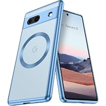 BENTOBEN Magnetic for Google Pixel 7a Case Compatible with MagSafe, Plated Slim Thin Shockproof Soft TPU Electroplated Bumper Wireless Charging Protective Phone Cover for Google Pixel 7a 6.1", Blue