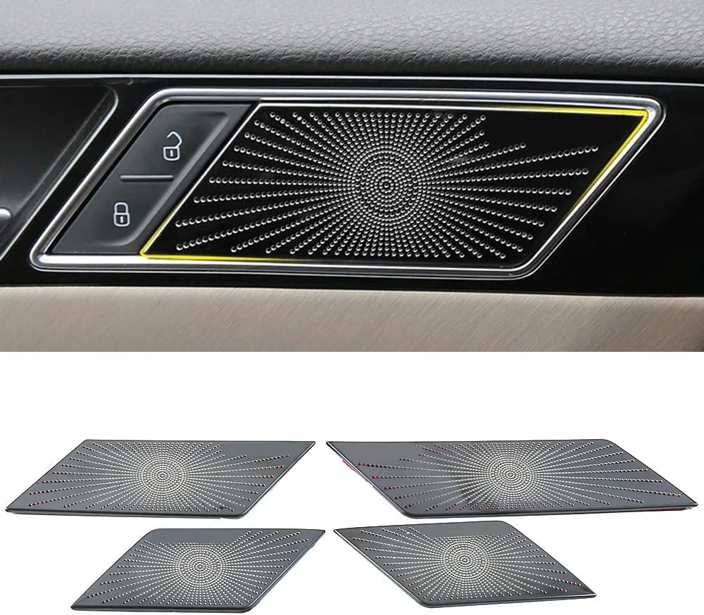 Car Speaker Cover Trim for VW Arteon CC 2018-2023 Passat B8 2016-2022, Car Door Panel Speaker Cover Frame Sticker