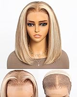 Vista 15 de Peluca de cabello humano rubio 613 con encaje frontal, peluca de cabello humano de 13 x 4 con encaje frontal, peluca Bob prearrancada con cabello