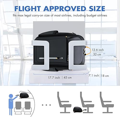 Miniatura 5 de Mochila de negocios para hombre, mochila tecnológica impermeable para laptop de 17.3 pulgadas, mochila de viaje de nailon 900D con puerto de carga